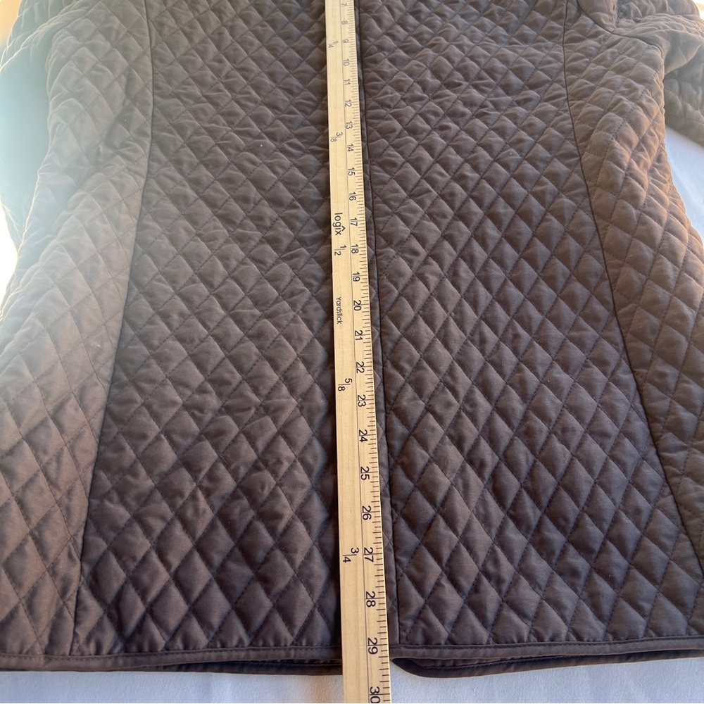 VTG‎ (90s) Chocolate Brown Quilted Barn Coat Marvin Richards Equestrian Sz L - Picture 11 of 14